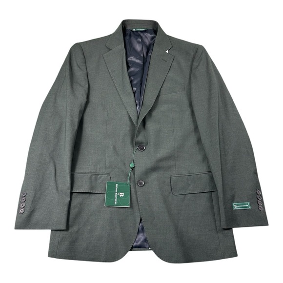 Brooks Brothers Forest Green Current Wool Stretch Sportcoat Size 38S NWT